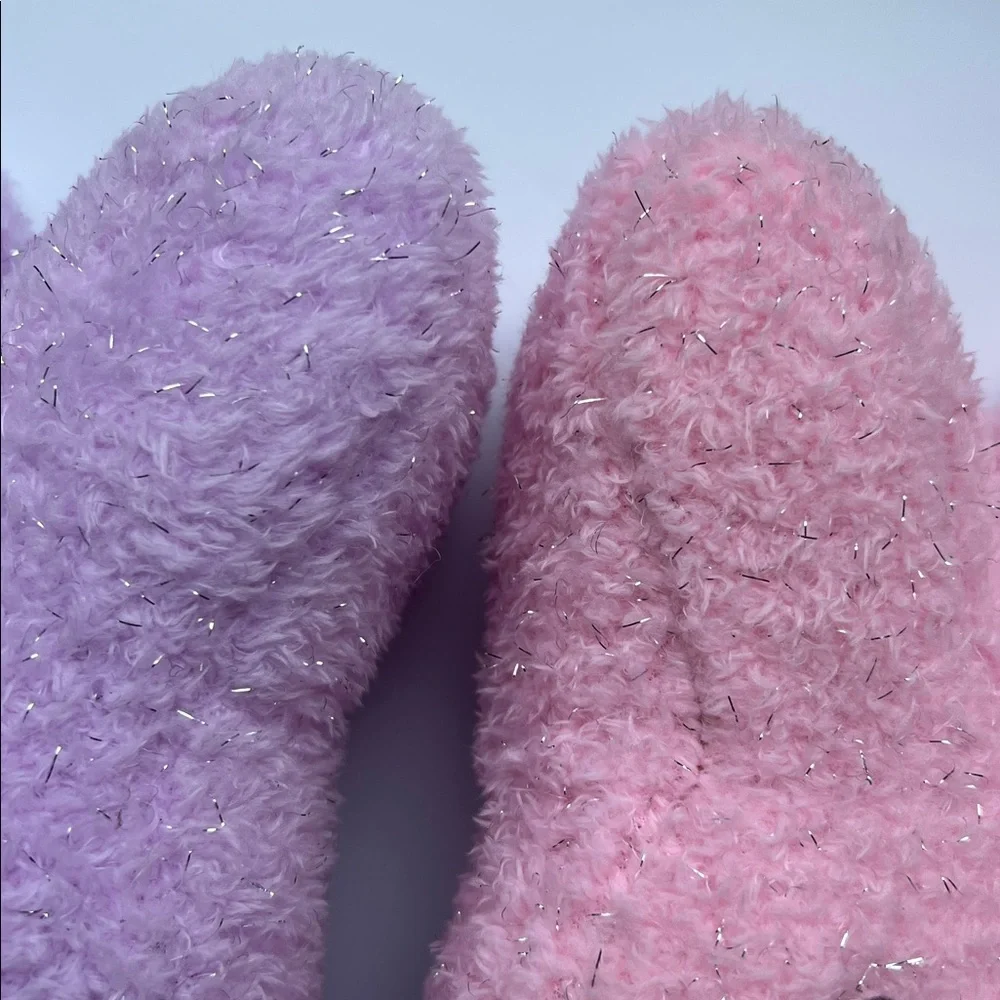 NWT Peeps Plush Bunny Set - Sparkle Purple and Pink Easter 11”